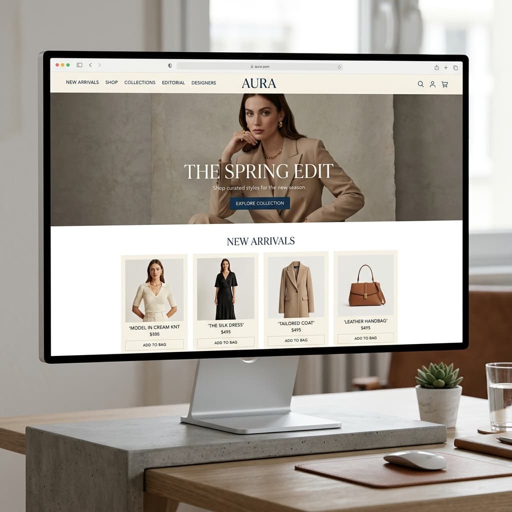 Online store: illustrative concept, not a verified client project
